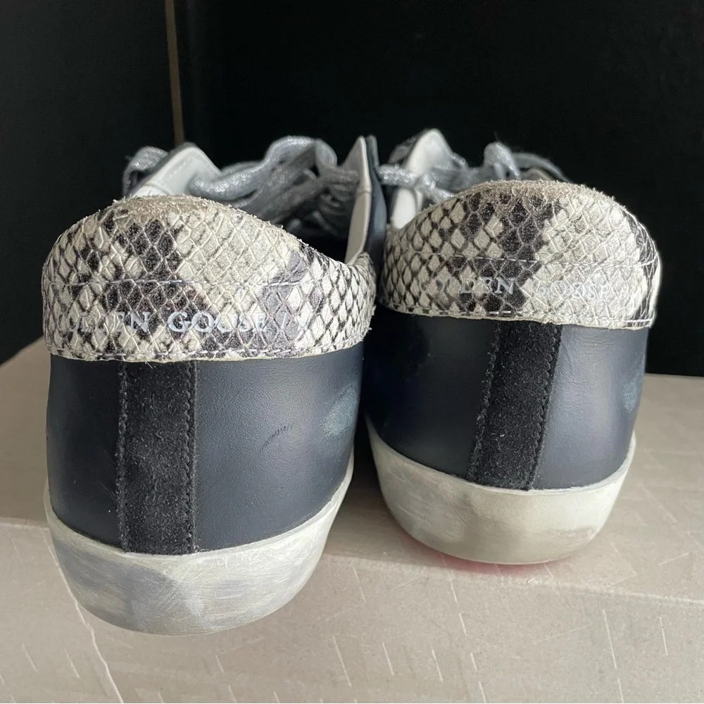 Golden Goose Super Star Python heel Glitter Pink soles sneakers signature shoes - Picture 10 of 16